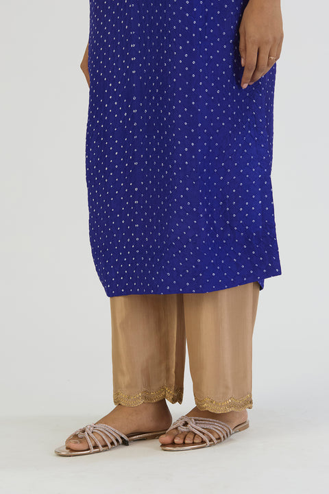 Dipty Kurta and Pant - Blue Bandhani