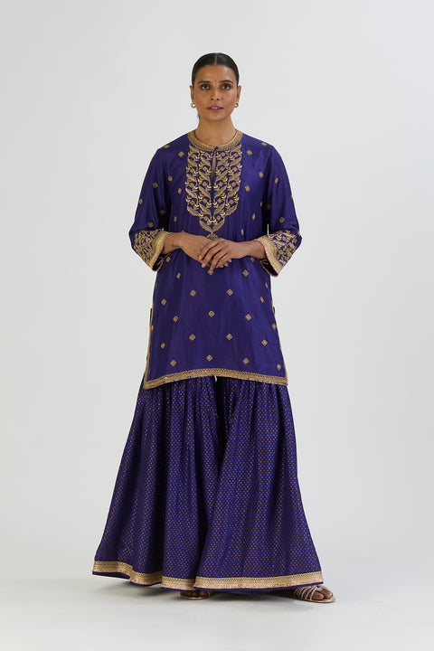 Urmi Kurta and Sharara-Dark Blue