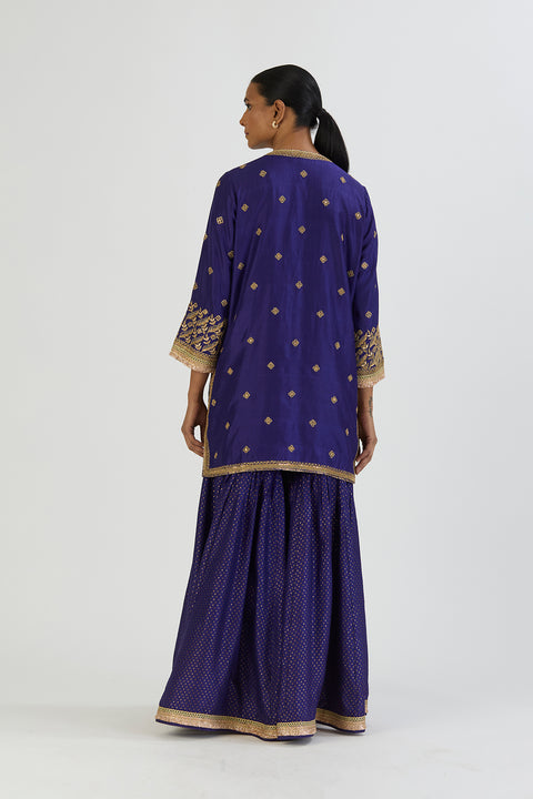 Urmi Kurta and Sharara-Dark Blue