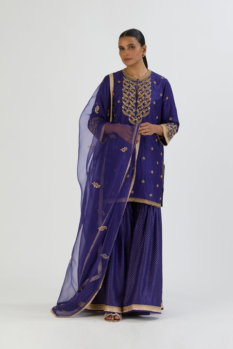 Urmi Kurta and Sharara-Dark Blue