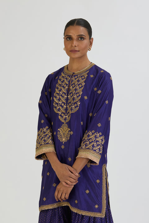 Urmi Kurta and Sharara-Dark Blue