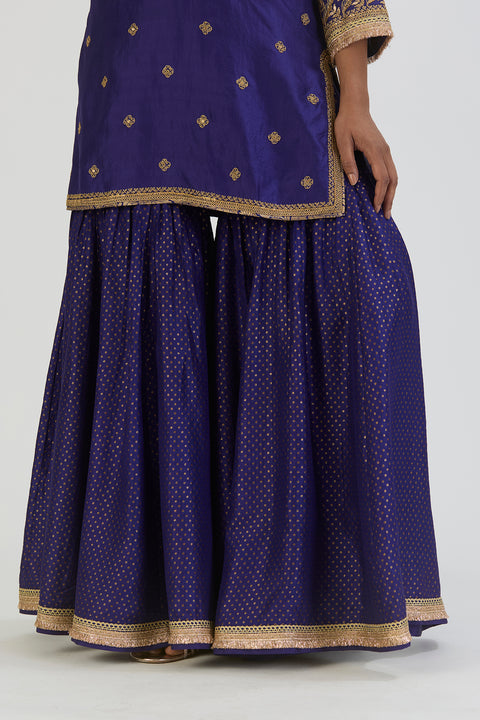 Urmi Kurta and Sharara-Dark Blue
