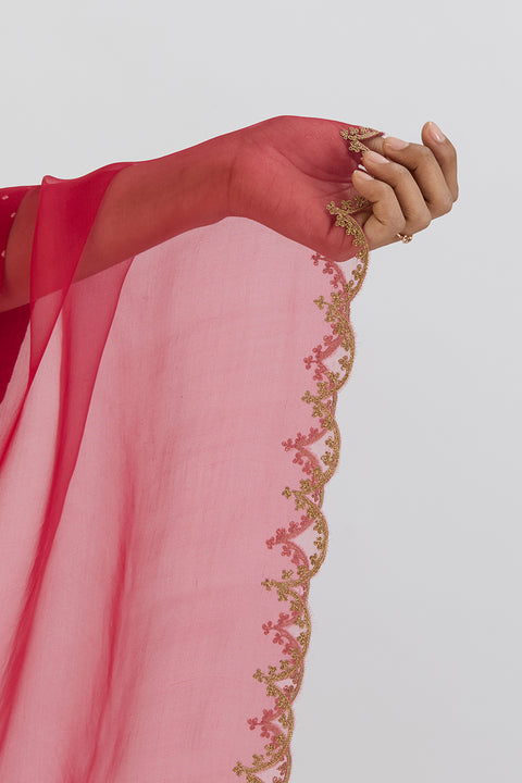 Sarah Dupatta-Red