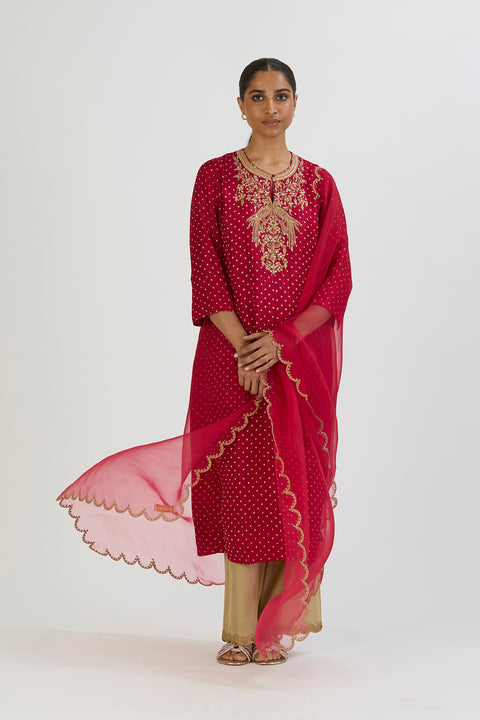 Sarah Dupatta-Red