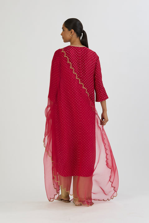 Sarah Dupatta-Red