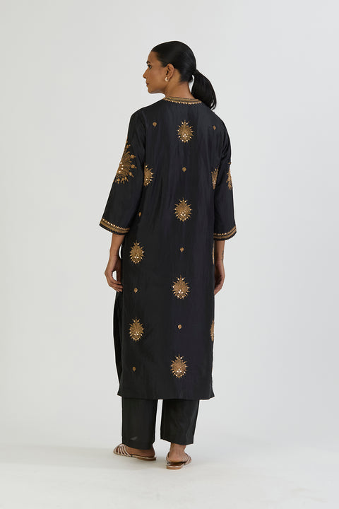 Tanisha Kurta and Pant-Black