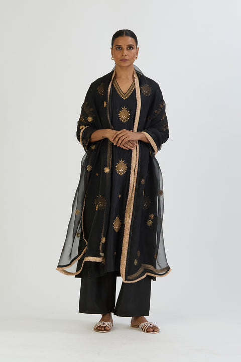 Tanisha Kurta and Pant-Black