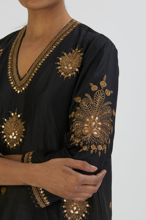 Tanisha Kurta and Pant-Black