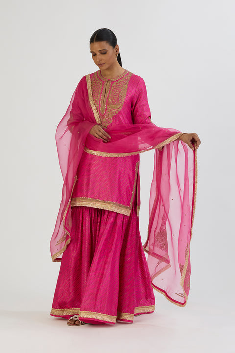 Rasa Dupatta-Fuschia