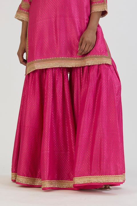 Aza Kurta and Sharara-Fuschia