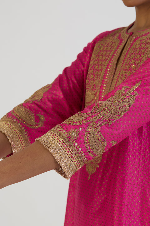 Aza Kurta and Sharara-Fuschia