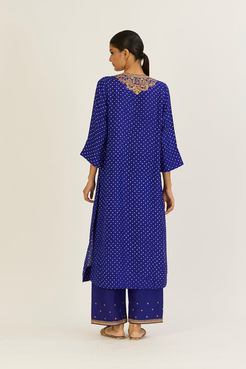 Brinda Kurta and Pant-Royal Blue