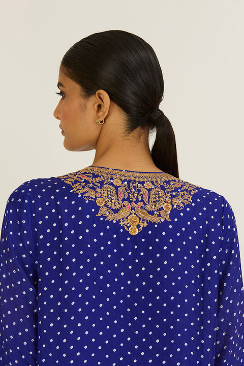 Brinda Kurta and Pant-Royal Blue