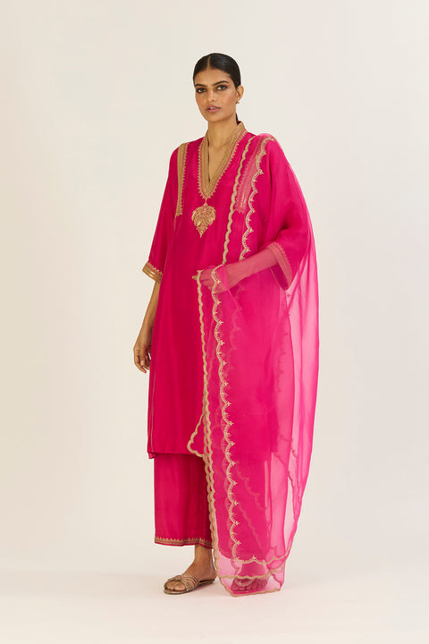 Rekha Kurta and Pant-Fuschia