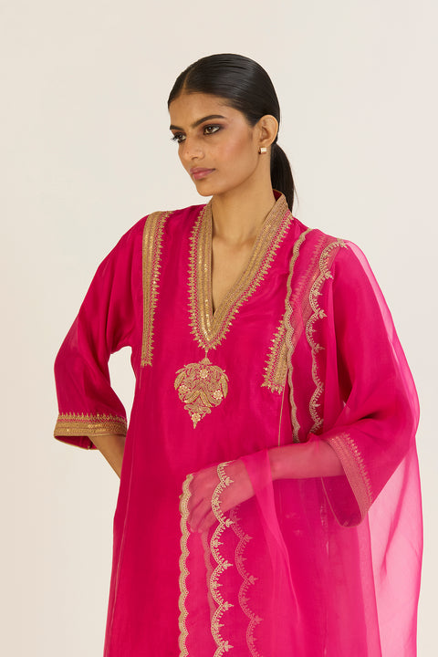 Rekha Kurta and Pant-Fuschia