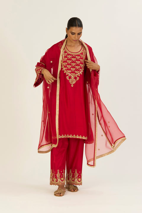 Sheetal Dupatta-Red