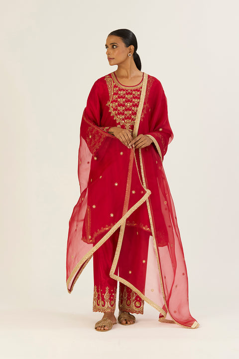 Alta Kurta and Pant-Red