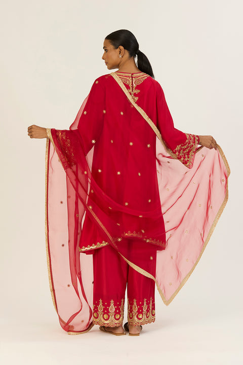 Sheetal Dupatta-Red