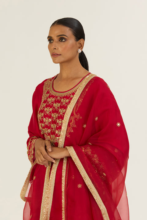 Alta Kurta and Pant-Red