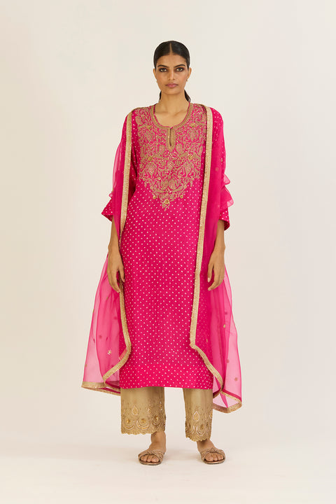 Brinda Kurta and Pant-Fuschia