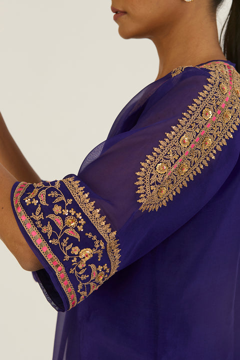 Ayra Kaftan and Pant-Purple