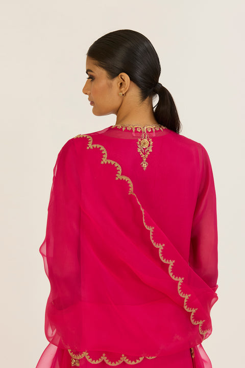 Sarah Dupatta-Fuschia