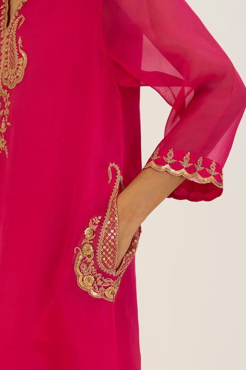 Rysa Kurta and Pant-Fuschia