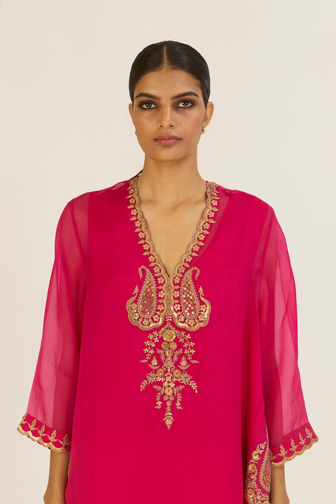 Rysa Kurta and Pant-Fuschia