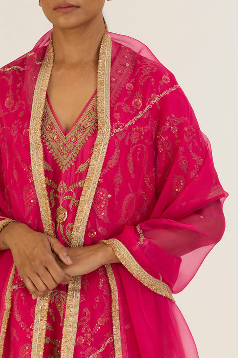 Mayar Dupatta-Fuschia