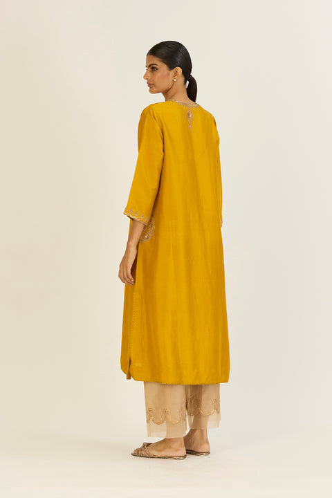 Rysa Kurta and Pant-Yellow
