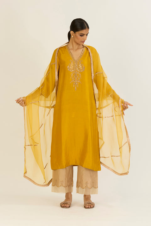 Lehr Dupatta-Yellow