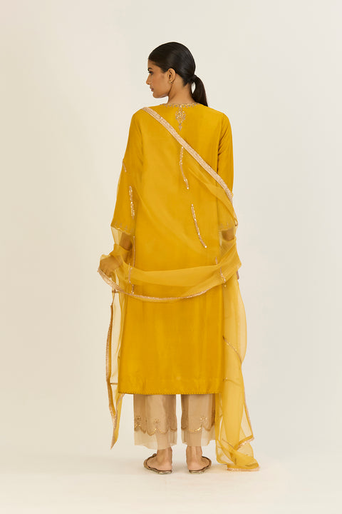 Lehr Dupatta-Yellow
