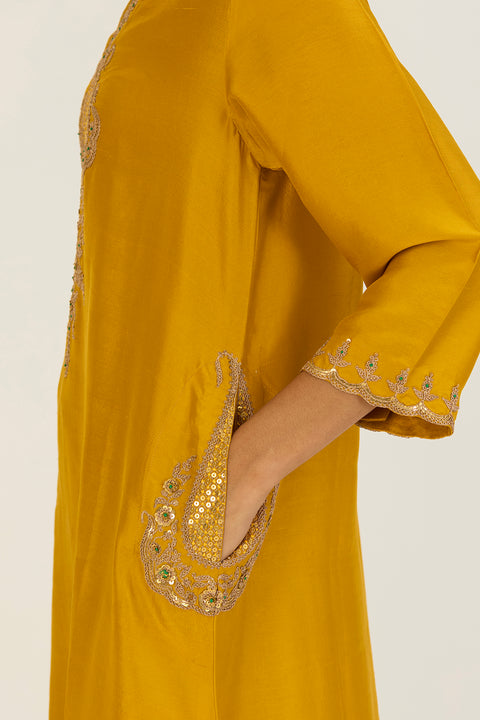 Rysa Kurta and Pant-Yellow