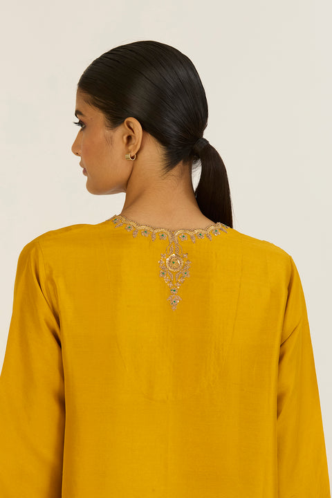 Rysa Kurta and Pant-Yellow