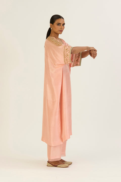 Ayra Kaftan and Pant-Salmon Pink