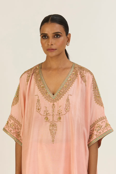 Ayra Kaftan and Pant-Salmon Pink