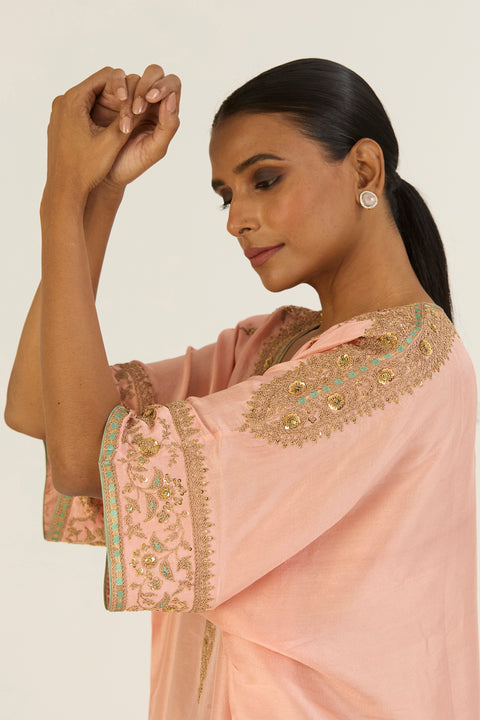 Ayra Kaftan and Pant-Salmon Pink