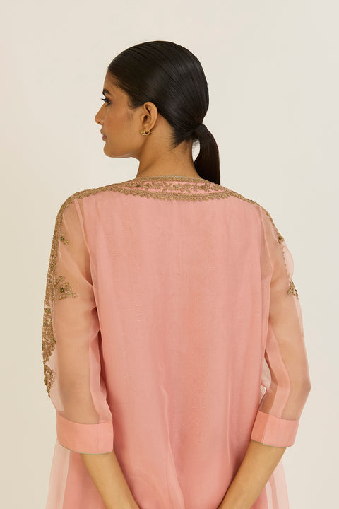 Nandita Kurta and Pant-Salmon Pink