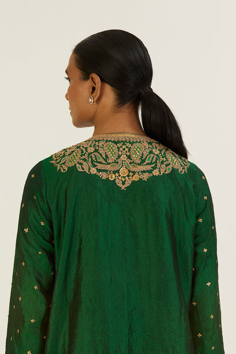 Brinda Kurta and Pant-Dark Green