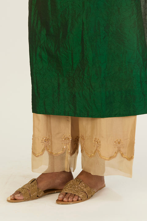 Brinda Kurta and Pant-Dark Green