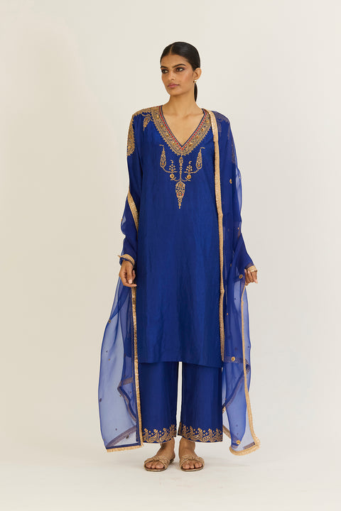 Unnati Kurta and Pant-Royal Blue