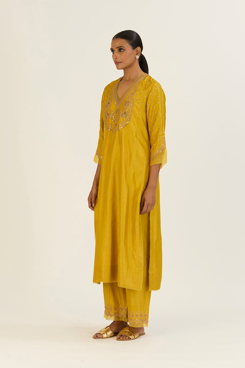 Sanvi Kurta and Pant-Lime Green
