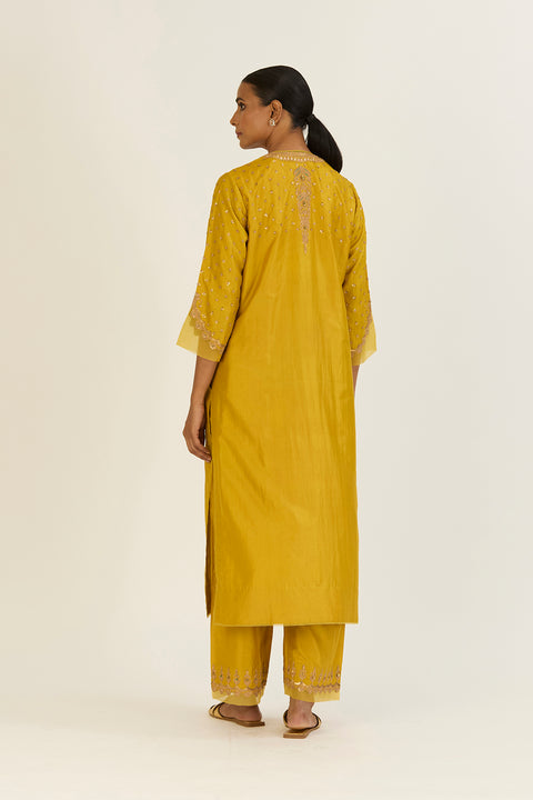 Sanvi Kurta and Pant-Lime Green
