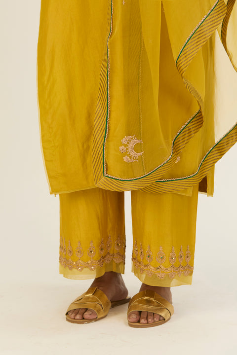 Advika Dupatta-Lime Green