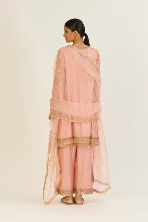 Almas Dupatta-Salmon Pink