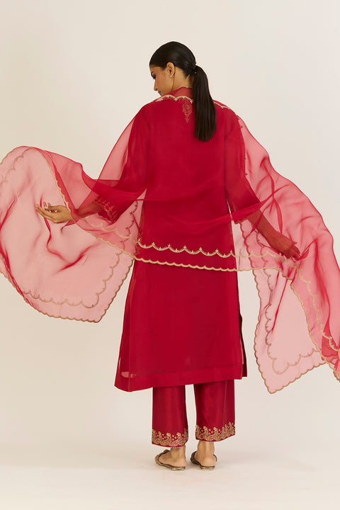 Kaveri Dupatta-Red