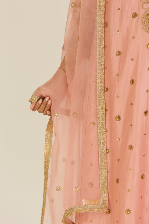 Sheetal Dupatta-Salmon Pink