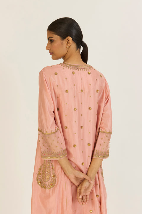 Druti Kurta and Pant-Salmon Pink