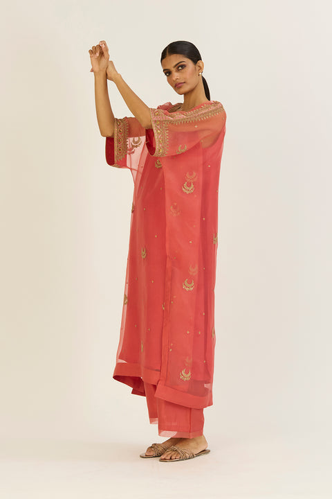 Sailo Kaftan and Pant-Peach
