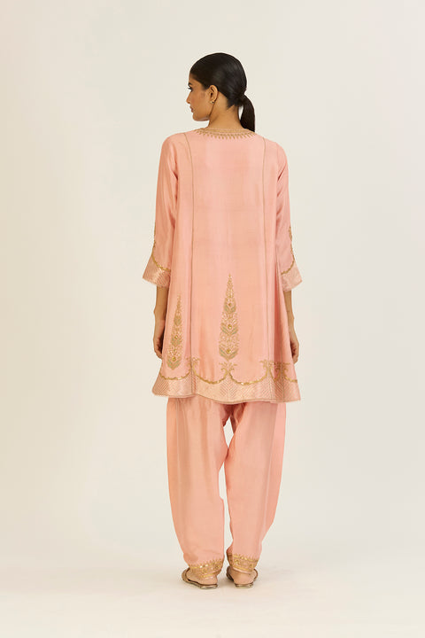 Mehar Kurta and Pant-Salmon Pink